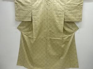 抽象模様織り出し手織り紬単衣着物